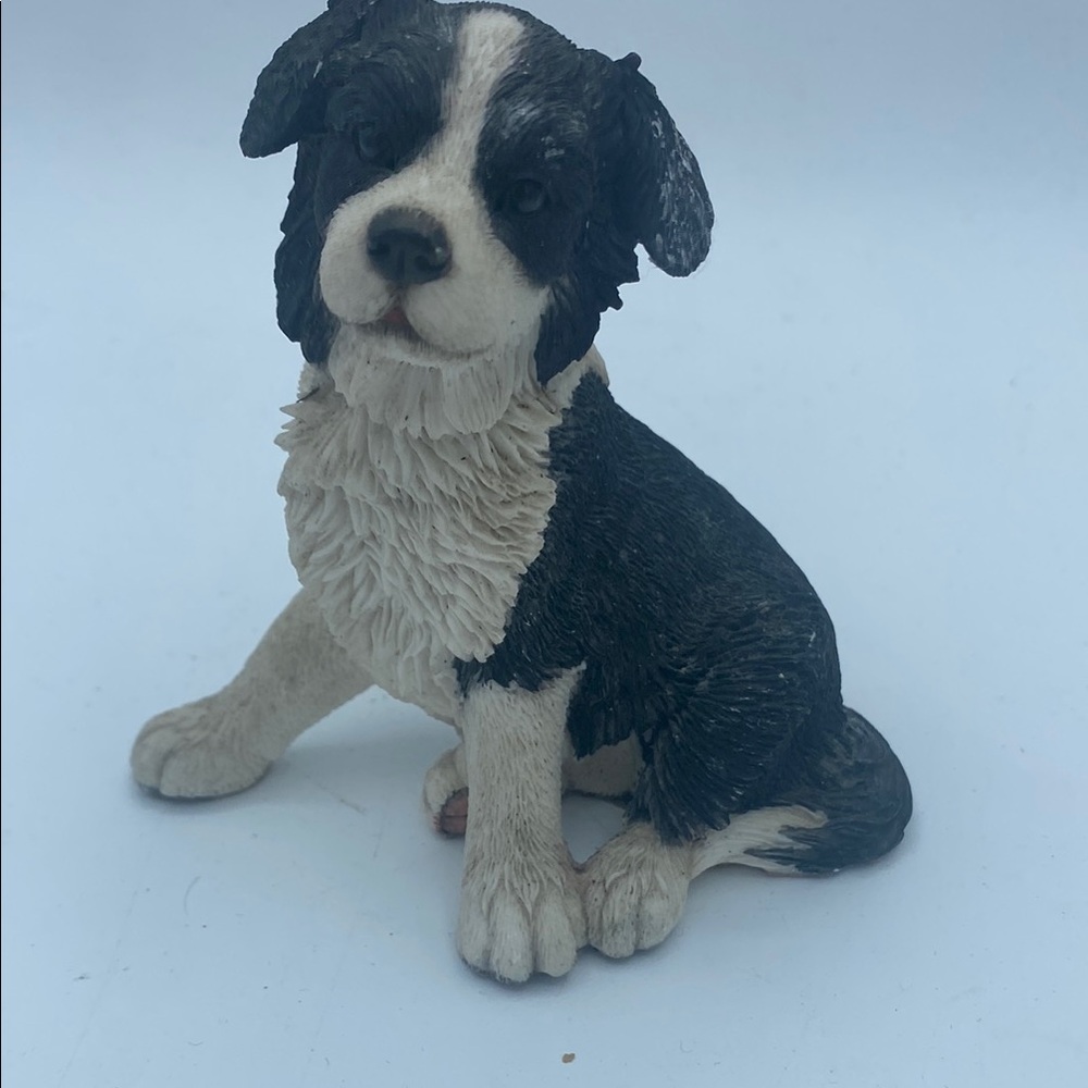 Country Artists Border Collie puppy dog resin figure 4”